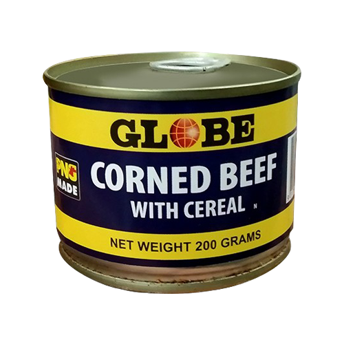 GLOBE CORNED BEEF W/CEREAL-BLUE 48×200