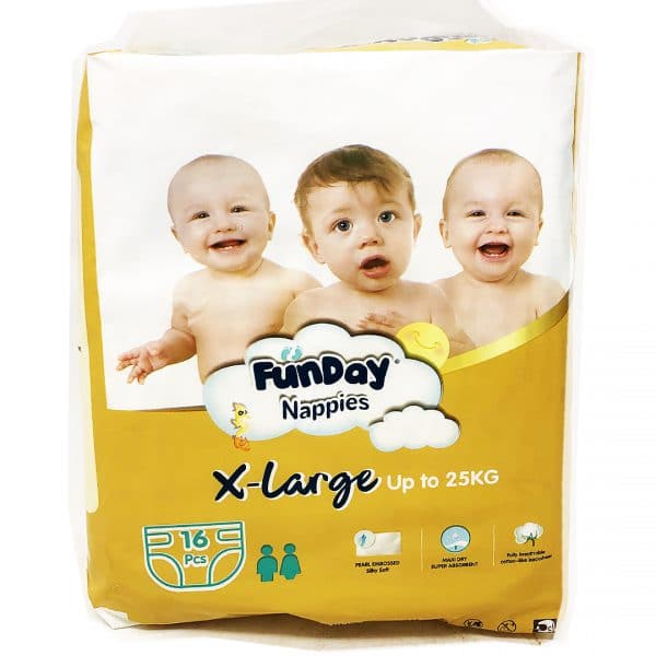 FUNDAY BABY DIAPER – XL(8pktsx16pcs)