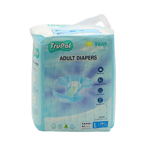 TRUPAL ADULT DIAPERS VALUE – L ( 10 pcs. x 8 bags)