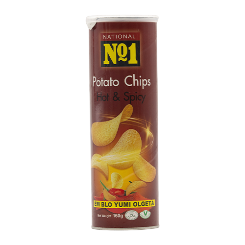 No.1 POTATO CHIPS – HOT & SPICY FLAVOUR 24X160G