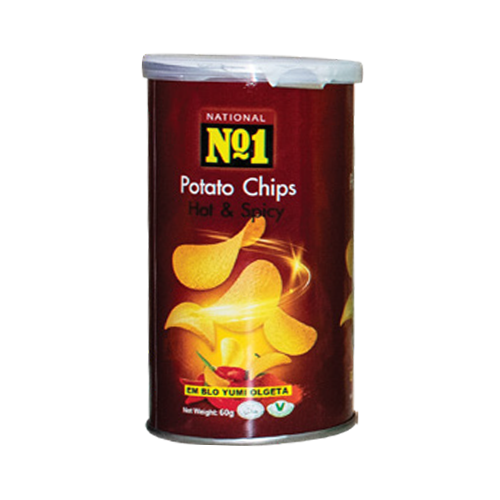 No.1 POTATO CHIPS – HOT & SPICY FLAVOUR 48X60G