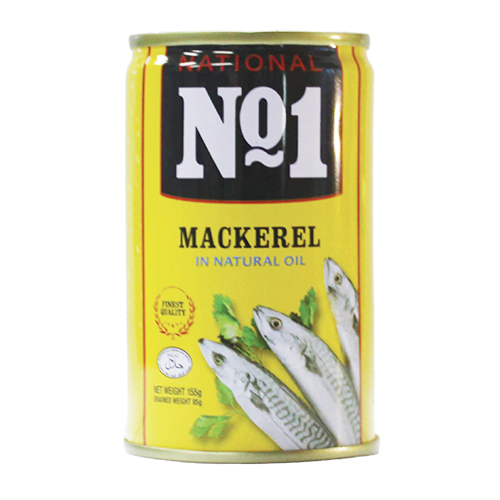 NN1 MACKEREL IN NATURAL OIL 24x155G